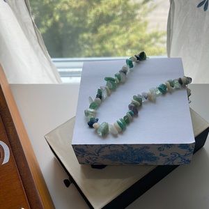 Handmade crystal sea glass necklace